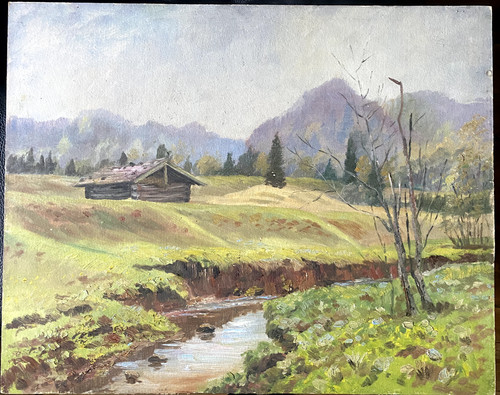 Dipinto olio primavera - a,