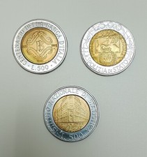 Lotto 3 Monete 500 Lire Istat