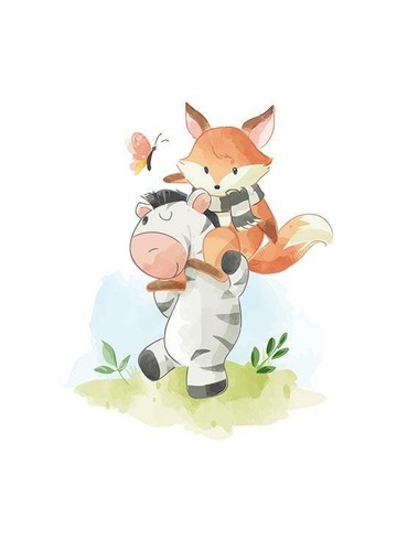 Stampa moderna animali - animali, nursery