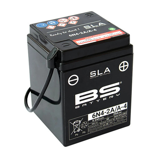 Batteria 4ah 6n4 2a 4 - bs, 6v