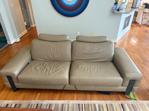 Roche bobois taupe leather - roche,