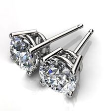 ORECCHINI ARGENTO 925 BRILLANTE DIAMANTE PUNTO LUCE UOMO DONNA ★ GIOIELLERIA