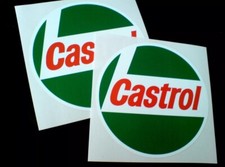 Adesivi auto CASTROL olio classico vintage vecchio stile decalcomanie 2 off 125mm / 5"