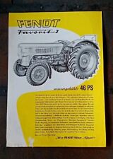 Brochure TRATTORE FENDT FAVORIT 2 XAVER FENDT &CO Dépliant originale Epoca 1959