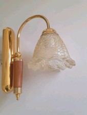 Applique In Metallo Oro Legno Vetro Oro a Parete Specchio Classico Vintage