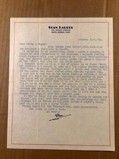 Rara lettera autografata Stan