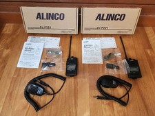 Alinco Dj-p221l Ricetrasmettitore Confezione da 2 Con Ems-62 Microfoni Walkie Talkie Lungo Raggio