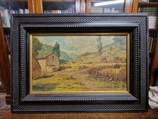 Dante Comelli (Bo, 1880 - 1958) "Casolare"  olio tavola 27x43 in cornice SV3  ^