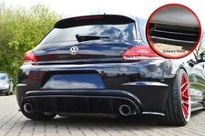 Inserto posteriore diffusore posteriore lato ABS per VW Scirocco 3 R tipo 13 nero lucido