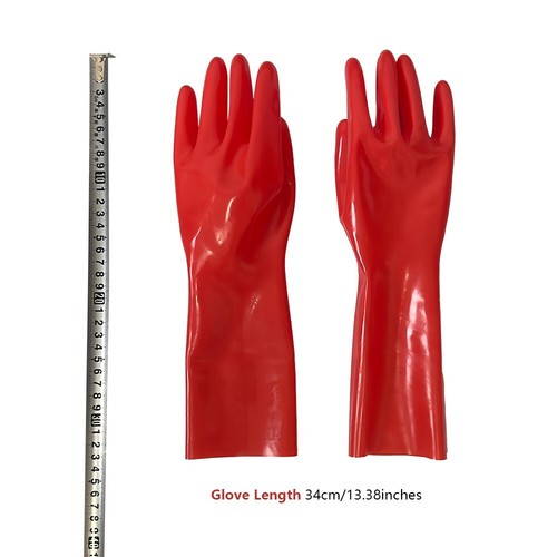 Guanti gomma lattice rosso - in,