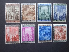 1949 Vaticano Anno Santo 8 valori serie completa nuovi MNH vedi dettagli