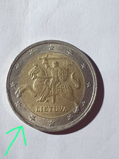 Moneta 2 Euro 2015 Lietuva con errore di conio