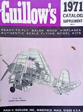 REAL SUPER RARE CATALOGUE GUILLOWS AEREI BALSA ALINTI MODEL KIT 1971 USA