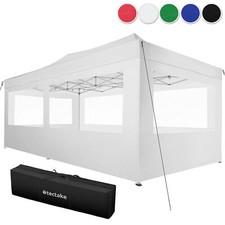 Gazebo da Giardino Richiudibile Pieghevole Alluminio Impermeabile Tendone 6x3 m