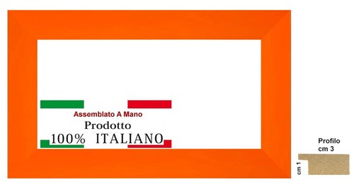 Cornice arancione legno - cornice, per