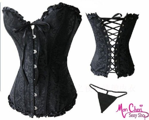 Corsetto nero con - nero, decorazioni