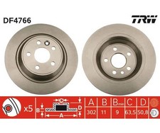 2 pz. Disco freno TRW DF4766