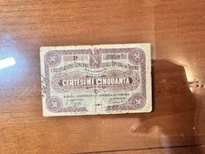 BIGLIETTO FIDUCIARIO ASSOCIAZIONE GENERALE DEGLI OPERAI TORINO 50 CENT