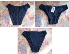 Lotto n. 3 Slip donna nero, sexy, tg 5, pizzo 