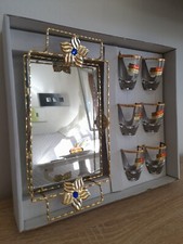 Campania Decor/ Set Vintage di 6 Bicchieri da Liquore con Vassoio/ Come Nuovo.