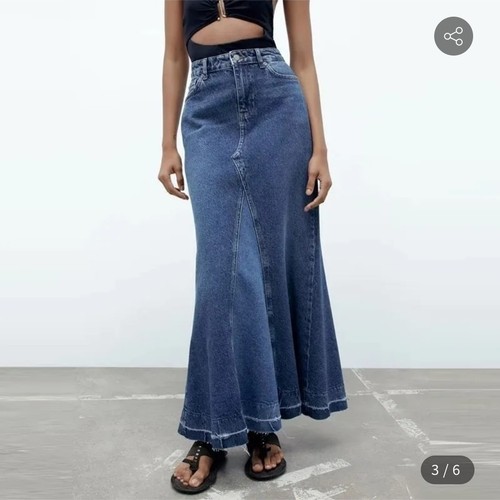 Maxi gonna denim zara - denim, in