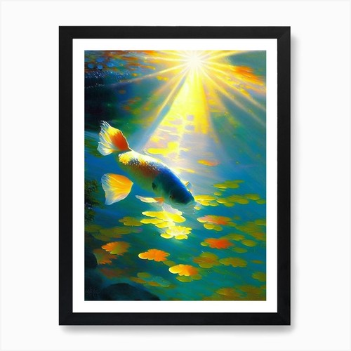 Quadro asagi koi fish - asagi, monet