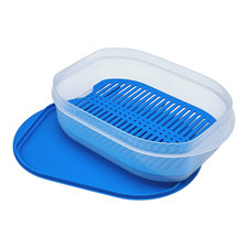 Tupperware Frigorifero Impilabile Vassoio Alto Contenitore #2750 con Coperchio e Griglia