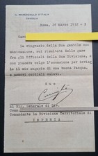 REGNO D'ITALIA LETTERA DEL MARESCIALLO D'ITALIA AUTOGRAFO ENRICO CAVIGLIA 1932