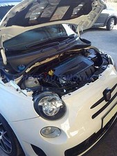 FARI NERI FIAT 500 DAL 07--15 DAYLINE + ANGEL EYES LED DIURNI DAYLIGHT +MOTORINI