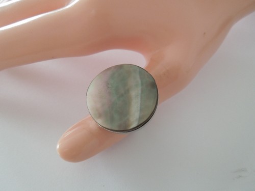 Anello madreperla acciaio inox - anello,