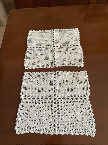 Coppia centrini piccoli - centrini, fatti