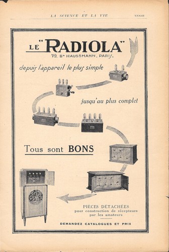 Radiola paris advertising - radiola,