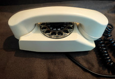 VINTAGE TELEFONO FISSO A DISCO ROTELLA SAFNAT MODELLO CHICCO COLOR CREMA DESIGN