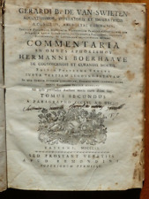 MEDICINA ANTICA-OSTEOPATIA-COMMENTARIA HERMANNI BOERHAVE....TOMUS SECUNDUS 1770