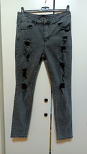 Shein jeans nero - nero, strappi