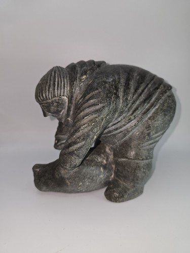 Scultura tricheco pietra