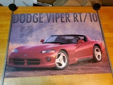 Poster Vintage Dodge Viper RT/10 24”x36” 1992 John Lamm 