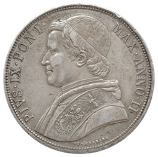 VATICAN SCUDO 1847 PIUS IX