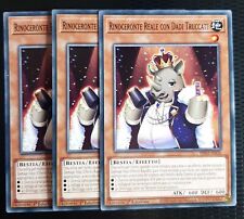 Set 3X RINOCERONTE REALE CON DADI TRUCCATI  in Italiano PHNI-IT036 Comune YUGIOH