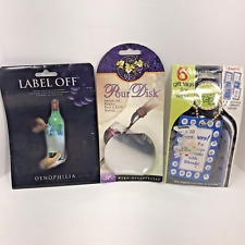 ENOFILIA Love of Wine Bottiglia Etichetta Lift Laminato Etichette Regalo Versare Disco Lotto di 3