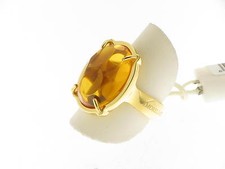 MORELLATO anello India acciaio placcato oro e cristallo giallo S01O604A mis.16