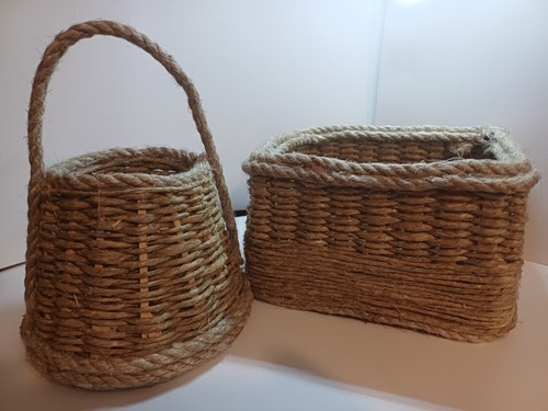 Coppia cestini rustici - di,