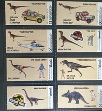 JURASSIC PARK SET WEETABIX 1993 UNUSED TRADING COLLECTOR CARDS x8 Set
