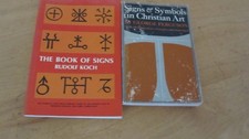 LOT OF 2 ON BOOK OF SIGNS SYMBOLS CHRISTIAN ART