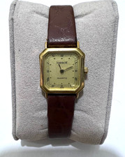Orologio Tissot Vintage Ottagonale Tono Oro Donna Quarzo Swiss Made Cinturino Pelle