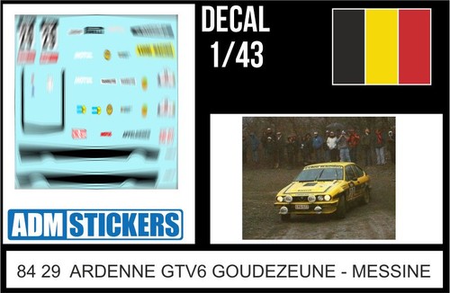Decal 43 rally - 1/43, ardenne