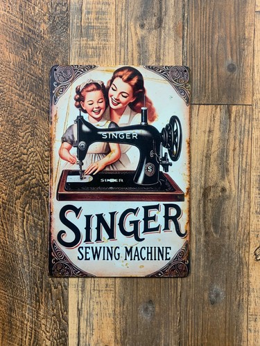 Insegna metallo singer - insegna,