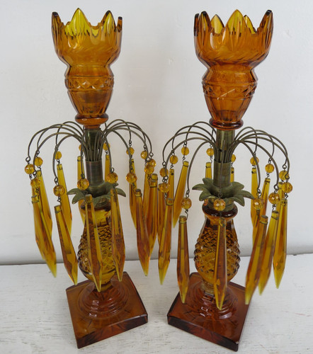 Rara coppia antichi candelabri - coppia,