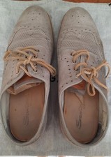 SANTONI DERBY IN PELLE SCAMOSCIATA MADE IN ITALY MISURA 9 TG. 44-44,5 USATE