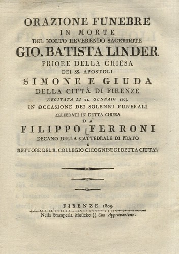 Orazione funebre morte - in, del